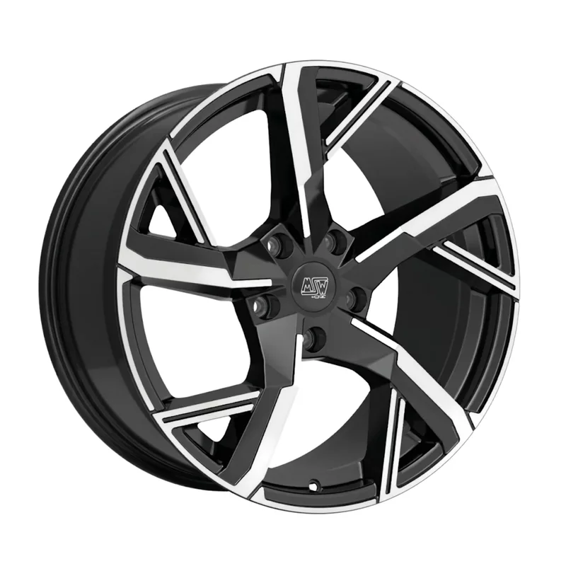 Image of MSW 54 8.0x18 5x112 ET28 GLOSS BLACK FULL POLISHED Felgen