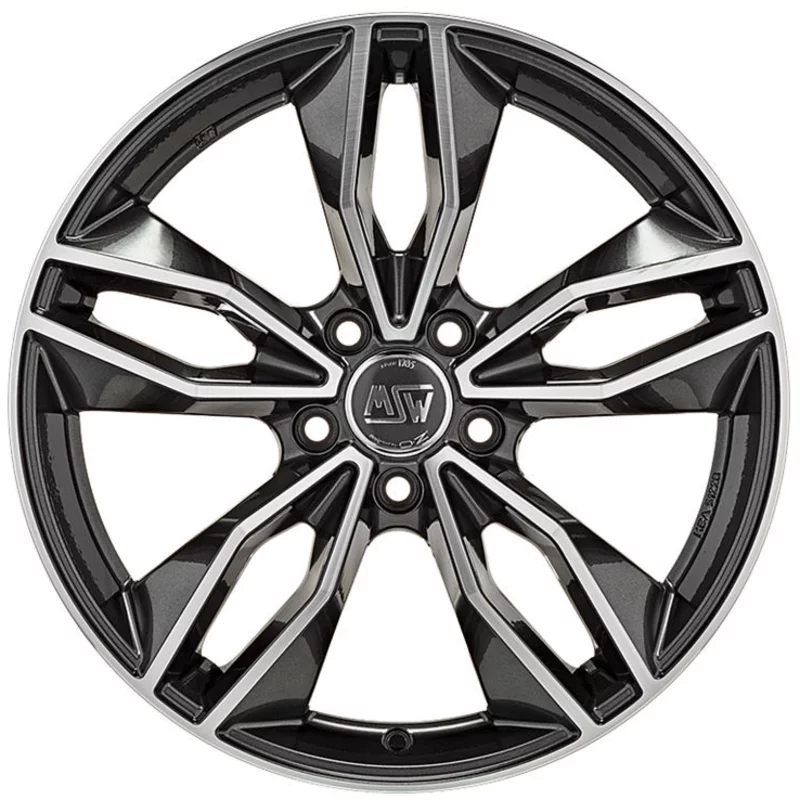 MSW 71 8.0x18 5x105 ET38 GLOSS DARK GREY FULL POLISHED Felgen