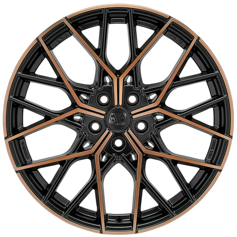 Image of MSW 74 8.5x20 5x112 ET40 MATT BLACK COPPER FULL POLISHED Felgen