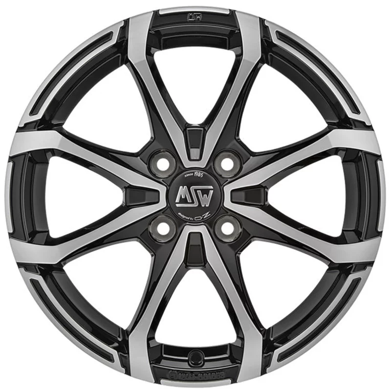 Felgen MSW X4 6.0x16 4x100 ET40 Black Full Polished (gbfp)