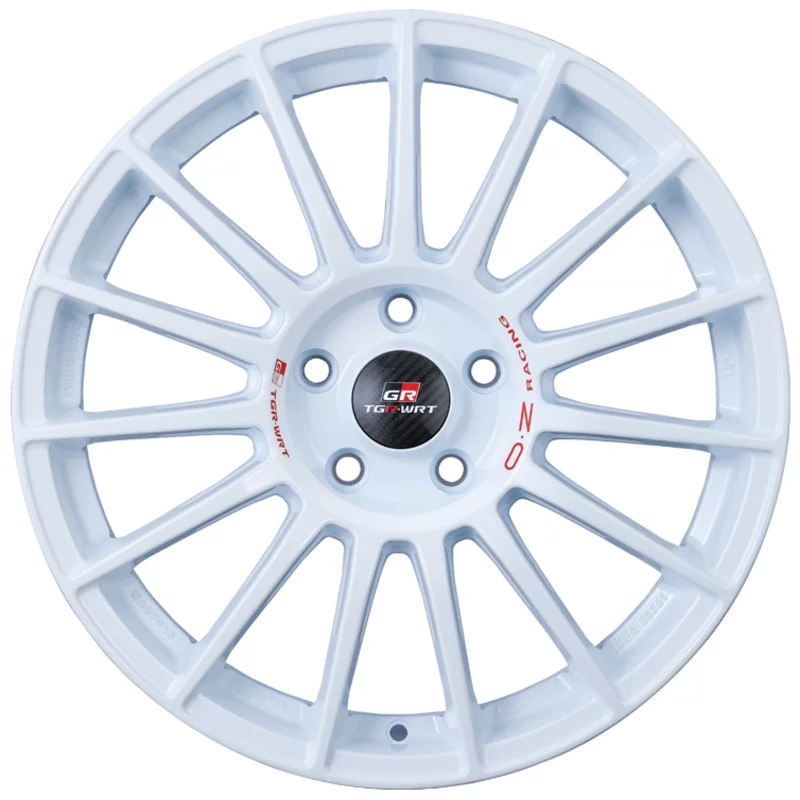 Image of OZ SUPERTURISMO TGR-WRT 8.0x18 5x114.3 ET38 RACE WHITE + RED LETTERING Felgen