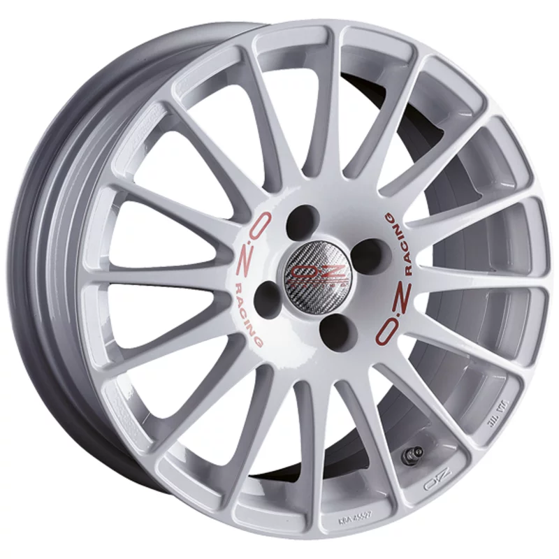 Image of OZ SUPERTURISMO WRC 7.0x16 4x100 ET42 RACE WHITE RED LETTERING Felgen
