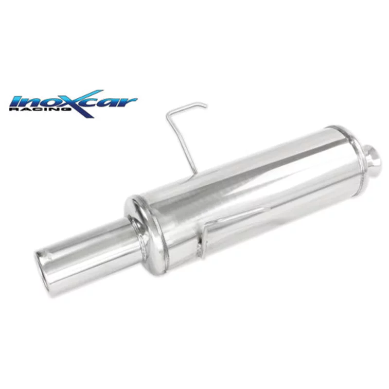 Image of Endschalldämpfer Inoxcar 80mm Rolled für PEUGEOT 106 I (1A, 1C) 1.3 98 PS