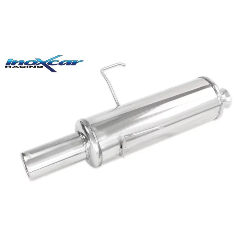 Image of Endschalldämpfer Inoxcar 80mm Rolled für PEUGEOT 106 I (1A, 1C) 1.4 75 PS