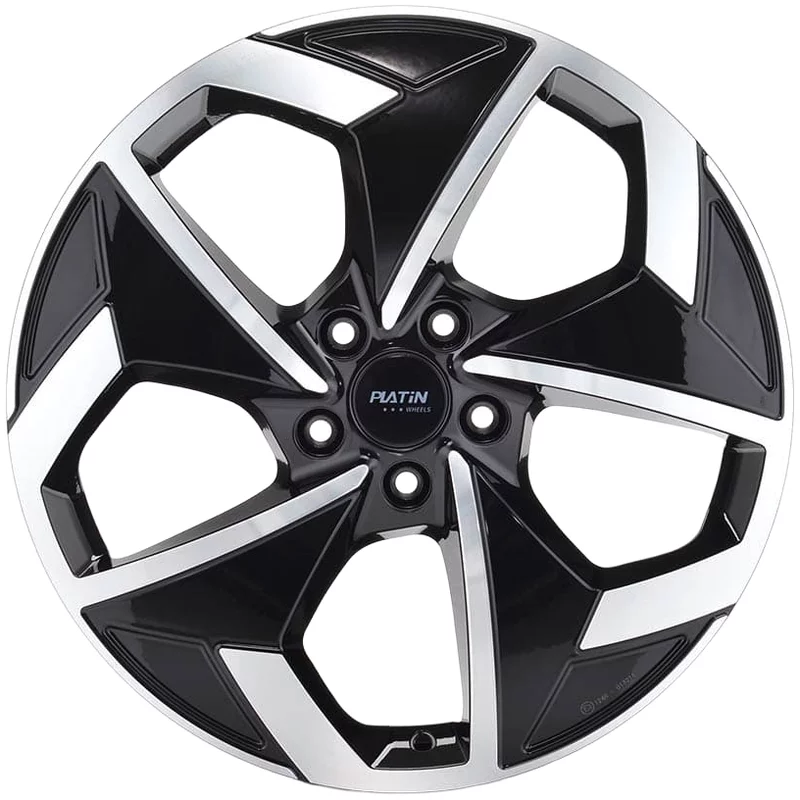 Image of Platin P104 8.0x19 5x108 ET48 BLACK POLISHED Felgen