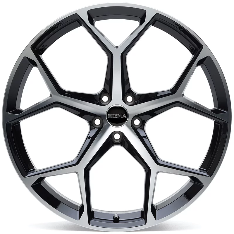 Image of Sigma 334 9.0x21 5x112 ET30 Higloss-Black-Polished Felgen