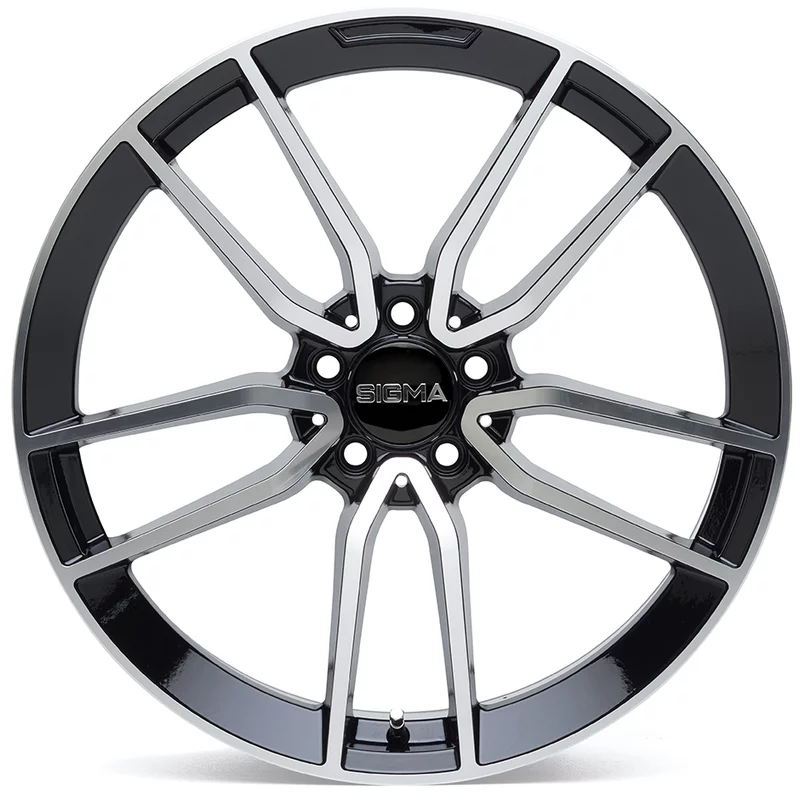 Image of Sigma 455 9.5x19 5x112 ET47 Higloss-Black-Polished Felgen