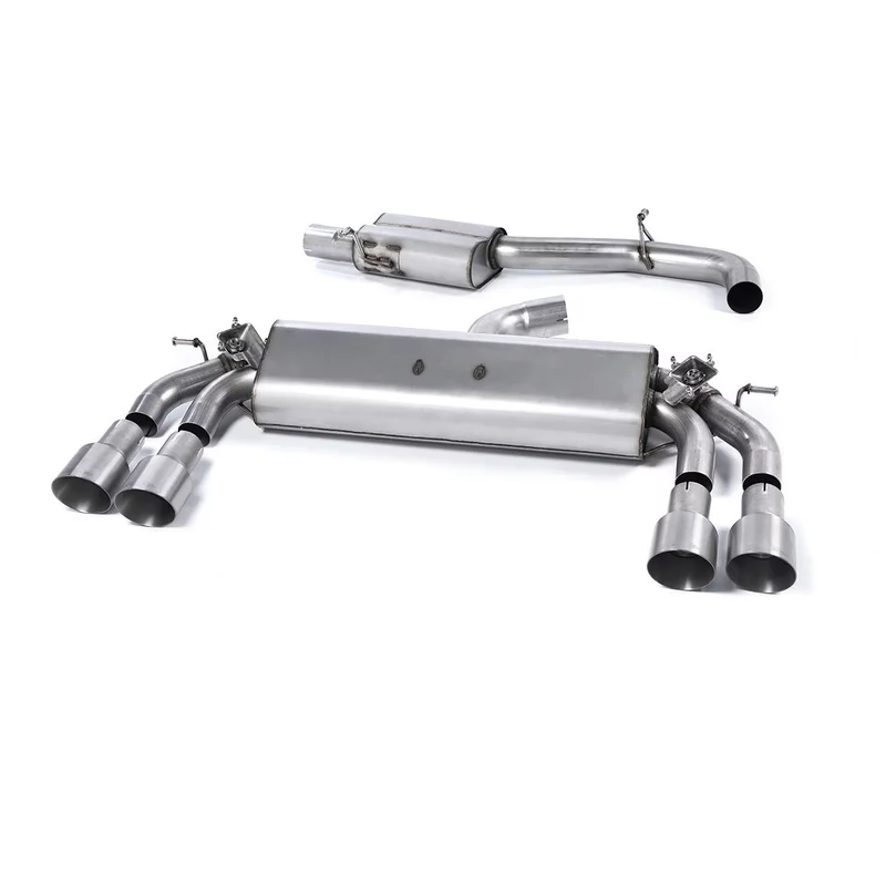 Image of Cat-Back Milltek 3" Quad 100mm GT100 für AUDI A3 Sportback (8VA, 8VF) S3 quattro 300 PS