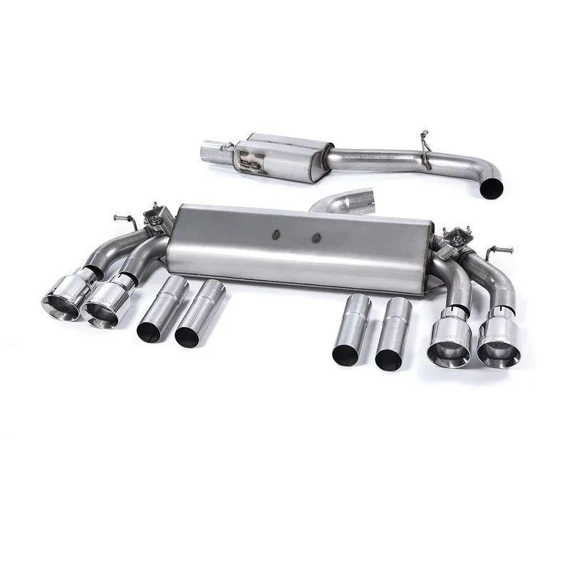 Image of Cat-Back Milltek 3" Quad 100mm GT100 für AUDI A3 Limousine (8VS, 8VM) S3 quattro 310 PS