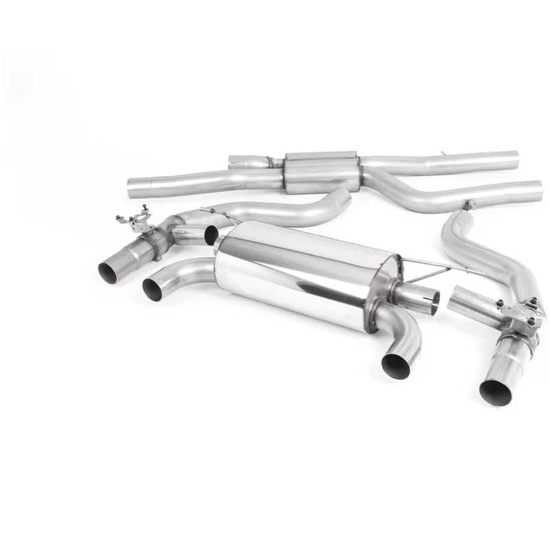 Image of Cat-Back Milltek 2.75" Quad 90mm GT90 Burnt Titanium für BMW 2 Coupé (F22, F87) M2 Competition 411 PS