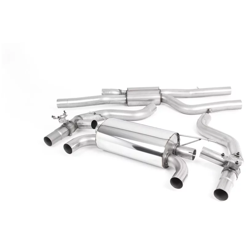 Image of Cat-Back Milltek 2.75" Quand Jet 90 Carbon Fibre für BMW 2 Coupé (F22, F87) M2 Competition 411 PS