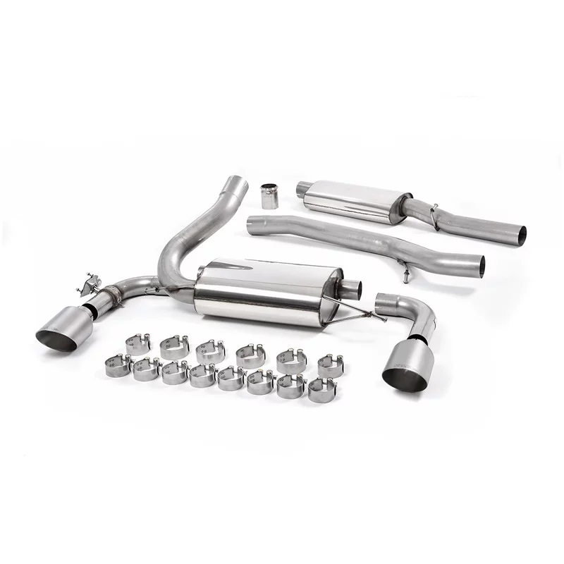 Image of Cat-Back Milltek 3" Dual Brushed Titanium GT-115 für FORD FOCUS III 2.3 RS AWD 350 PS