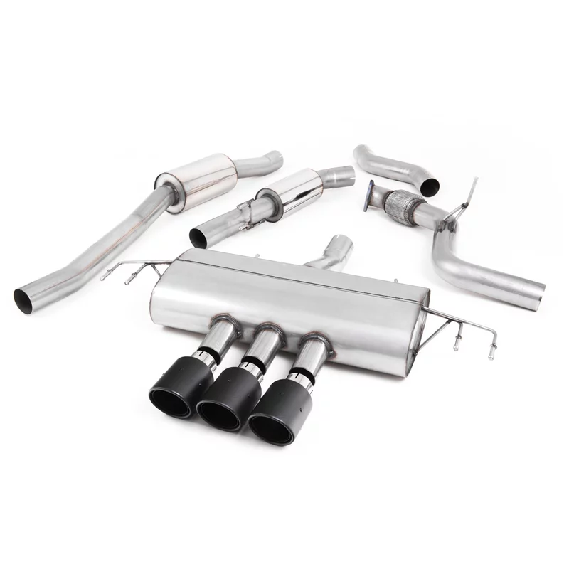 Image of Cat-Back Milltek 3" Triple JET-100 Carbon
