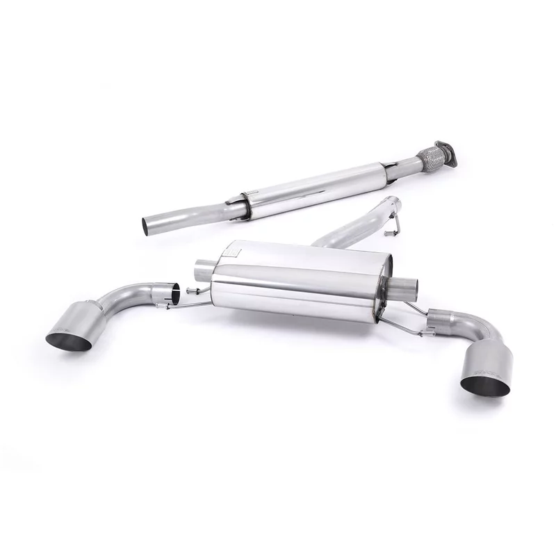 Image of Cat-Back Milltek 2.50" Dual Brushed Titanium GT-115 für SUBARU BRZ (ZC6) 2.0 (ZC6) 200ps