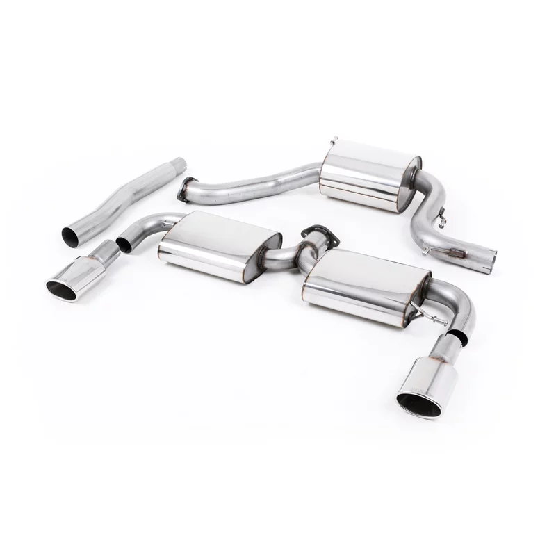 Image of Cat-Back Milltek 3" Oval Jet Polished Tips für VW SCIROCCO III (137, 138) 2.0 R 265 PS
