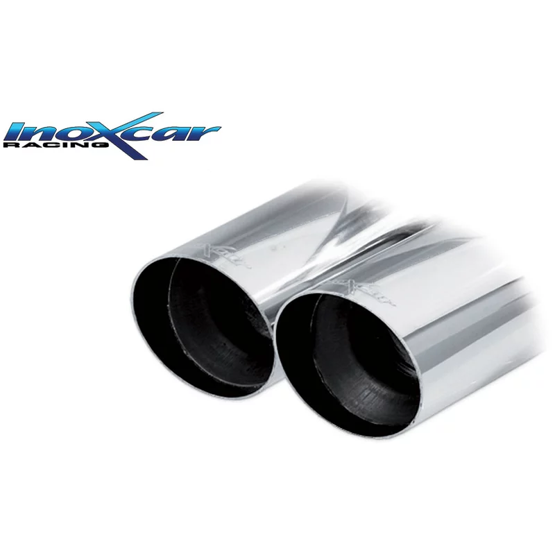 Image of Endschalldämpfer Inoxcar 2x80mm Racing Angled für VW POLO V (6R1, 6C1) 1.4 TSI 140 PS