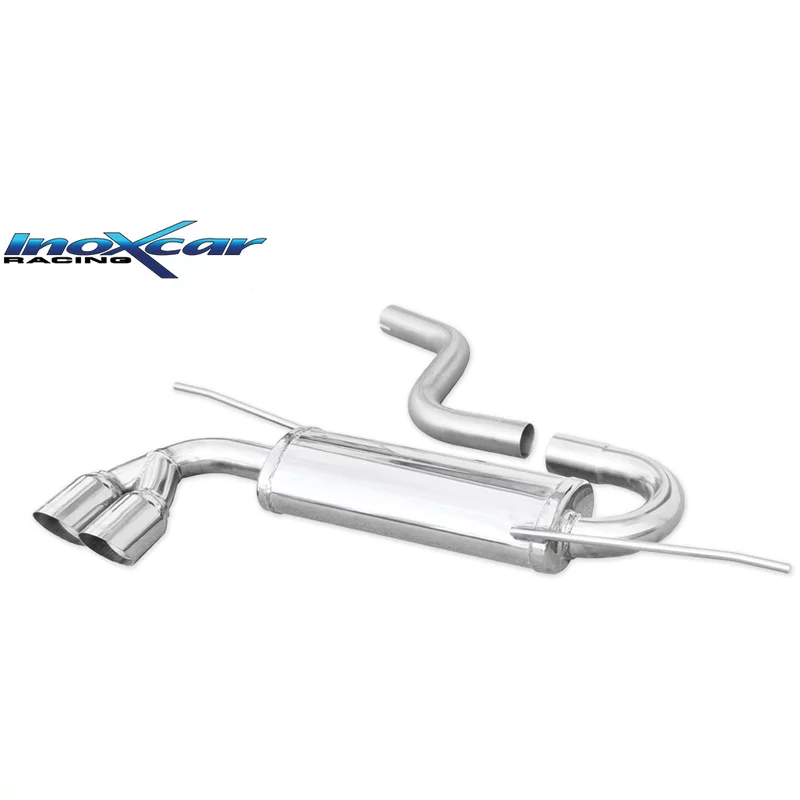 Image of Endschalldämpfer Inoxcar 2x80mm Racing Angled für VW SCIROCCO III (137, 138) 1.4 TSI 160 PS