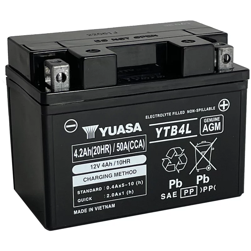 Image of Batterie Yuasa YTB4L 12V 4.2Ah