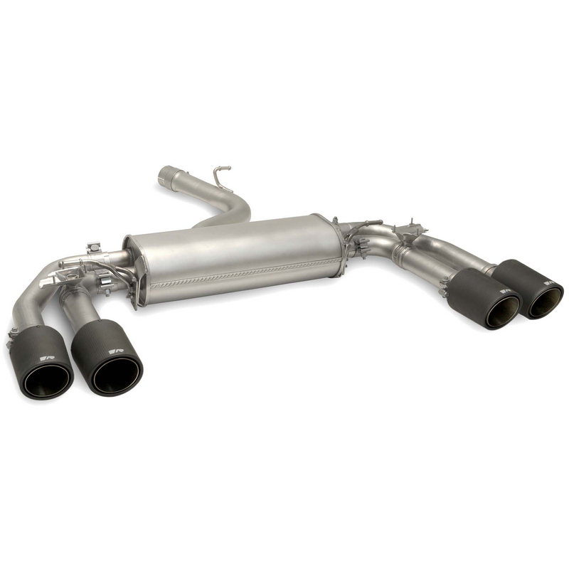 GPF-Back avec système de clapets Remus  3" 2x102mm Carbon pour VW GOLF VIII (CD1, DA1)  2.0 TSI R 4motion 320cv