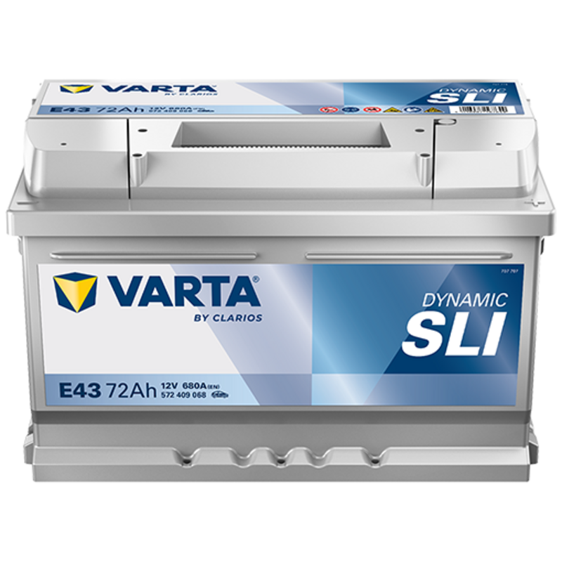Autobatterie Varta E43 Dynamic SLI 12V 72Ah  680A für BMW 3 Compact (E36)  323 ti 170ps