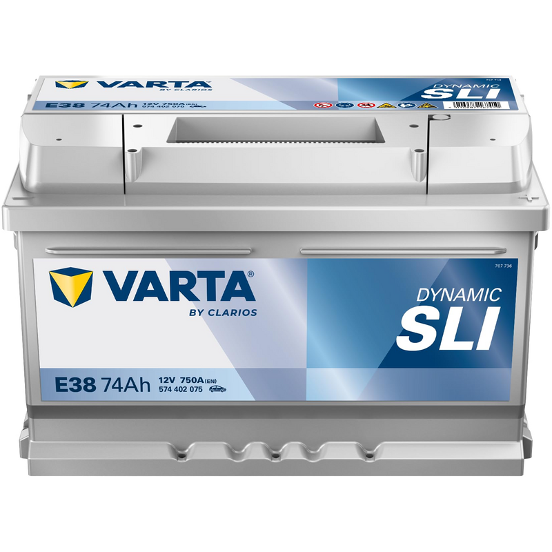 Batterie Voiture Varta E38 Dynamic SLI 12V 74Ah  750A