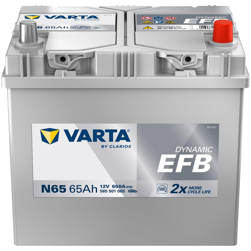 Batterie Voiture Varta N65 Dynamic EFB 12V 65Ah  650A