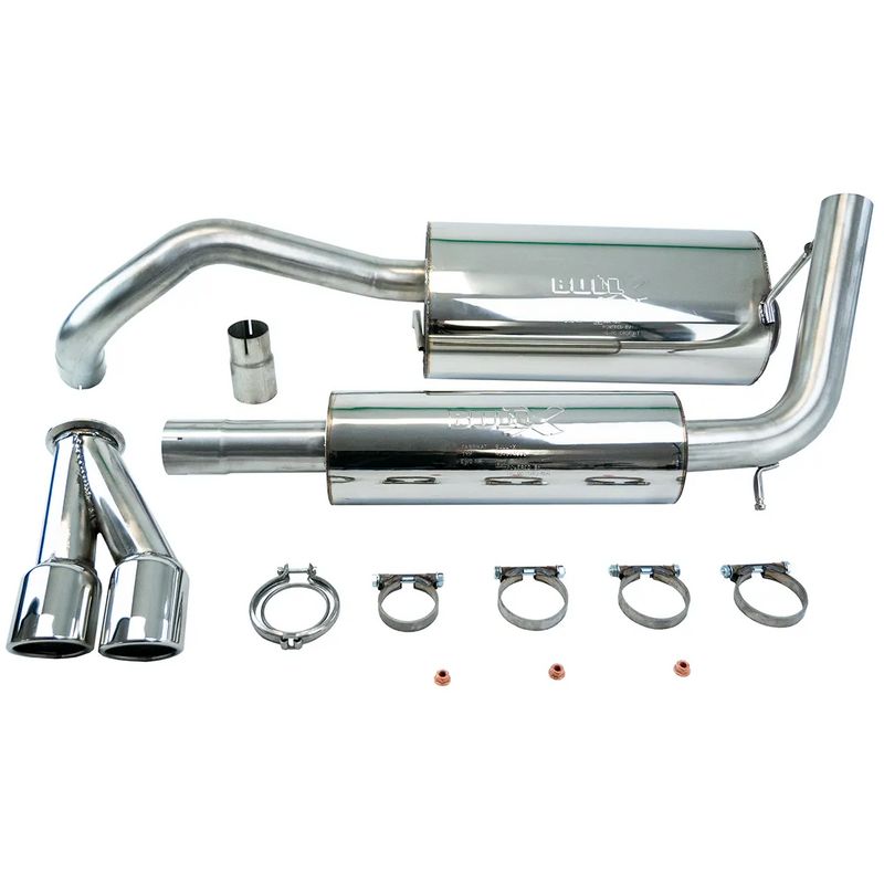 Cat-Back Bull-X  63.5 2x80mm Inox für VW POLO IV (9N_, 9A_)  1.8 GTI 150ps