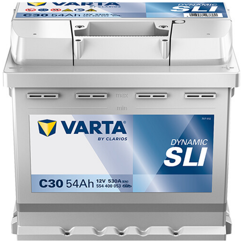 Batterie Voiture Varta C30 Dynamic SLI 12V 54Ah  530A