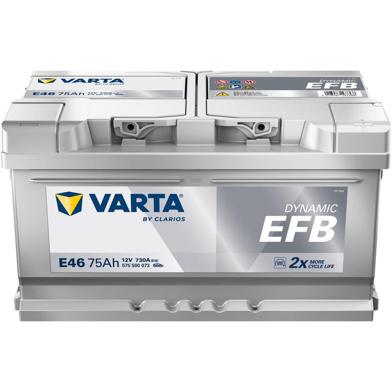 Batterie Voiture Varta E46 Dynamic EFB 12V 75Ah  730A