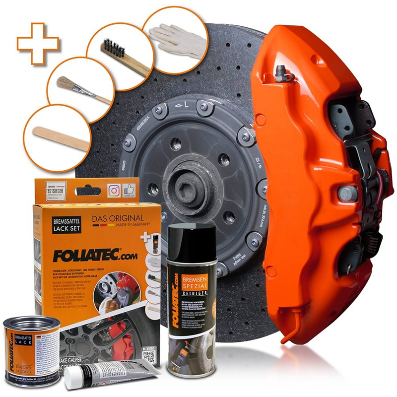  Foliatec Flame Orange Bremssattellack-Set 125ml für BMW 5 (E60)  535 d 286ps