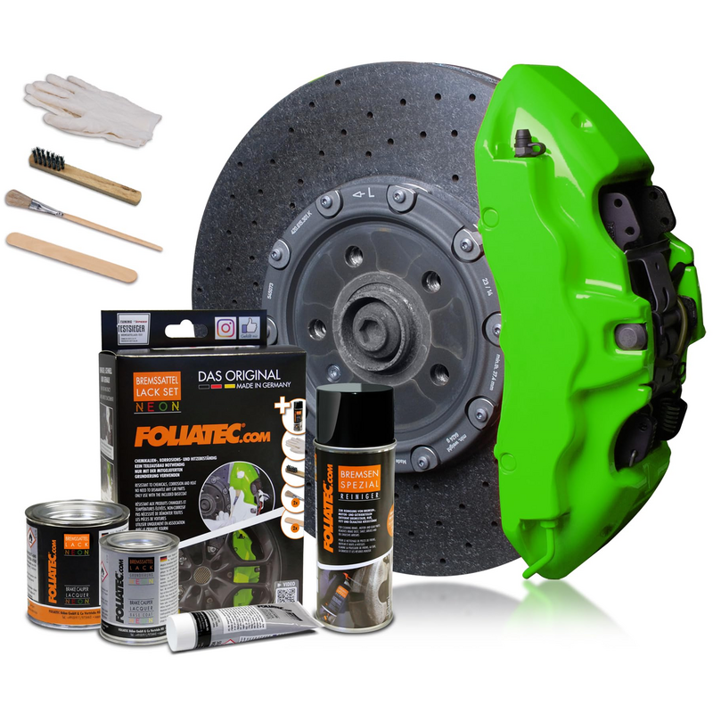  Foliatec Neon Green Bremssattellack-Set 125ml für DACIA SANDERO  1.4 (BS0C, BS0A, BS0G, BS1F, BS0E) 75ps