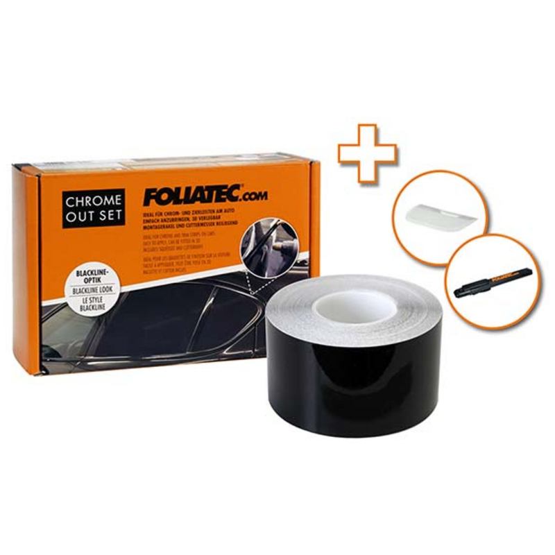 Foliatec  5cm x 15m Chrome Out Schwarz Glänzend für BMW 3 Décapotable (E93)  320 d 177ps