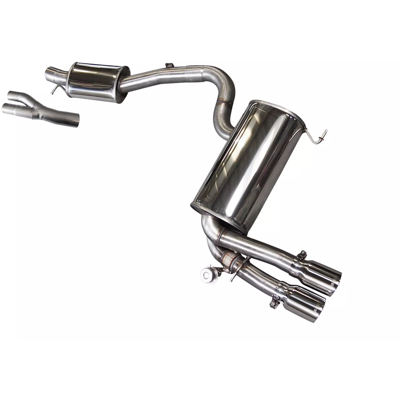 Cat-Back avec système de clapets Bull-X  3" 2x90mm Straight Cut pour AUDI A3 Sportback (8PA)  RS3 quattro 340cv