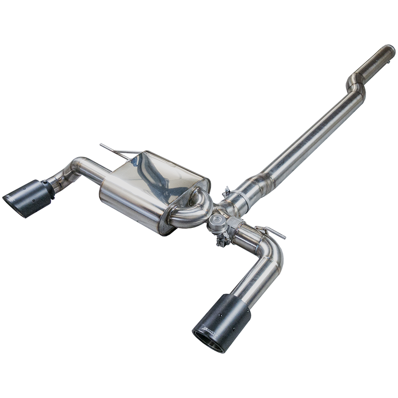 GPF-Back avec système de clapets Bull-X Ego-X 3.5" 102mm Carbon pour BMW 2 Coupé (F22, F87)  M 240 i xDrive 340cv