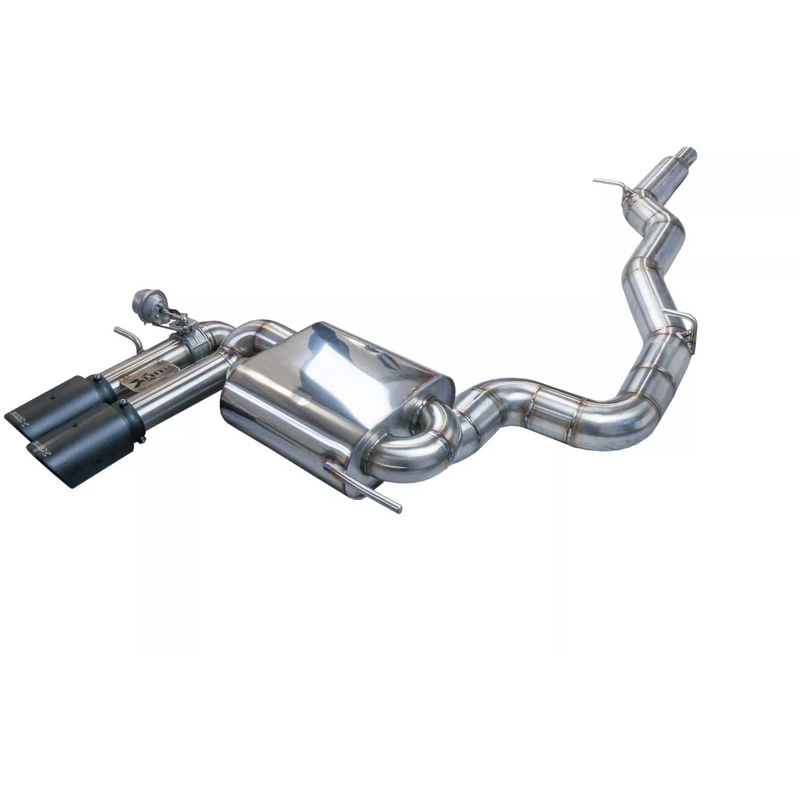 Cat-Back avec système de clapets Bull-X Ego-X 3" 2x90mm Carbon pour AUDI A3 (8P1)  S3 quattro 265cv