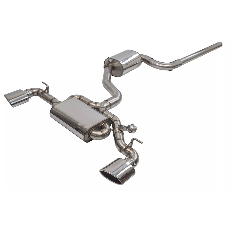 Cat-Back mit Klappensystem Bull-X Ego-X 3.5" 145x90 für SEAT LEON (5F1)  2.0 Cupra 300ps