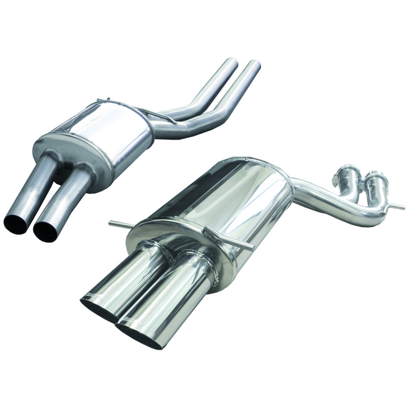 Endschalldämpfer Inoxcar  2x80mm Racing für AUDI A4 B5 Avant (8D5)  RS4 quattro 380ps
