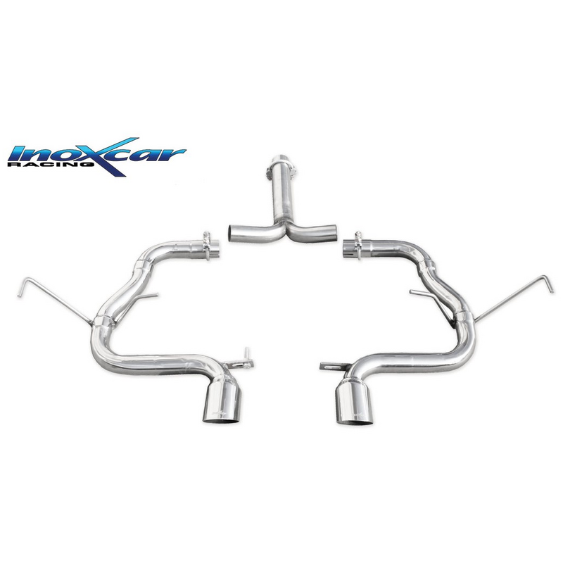 Mittelrohr Inoxcar  2x80mm Racing Angled für MINI MINI (R50, R53)  Cooper S 163ps
