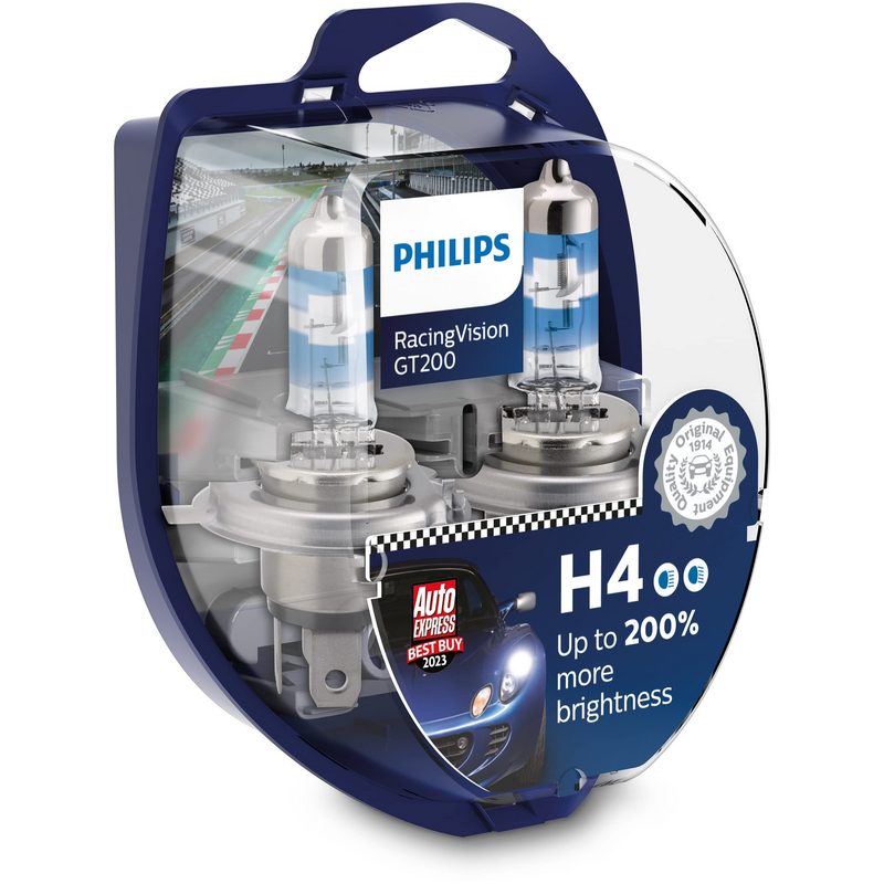 Ampoules Hallogènes Philips RacingVision GT200 H4 Duopack  pour MINI MINI Décapotable (R57)  Cooper 120cv