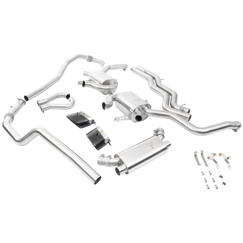 Cat-Back Stoll Sport  Oval Black Tips für AUDI A6 C8 Avant (4A5)  RS6 TFSI Mild Hybrid quattro 600ps