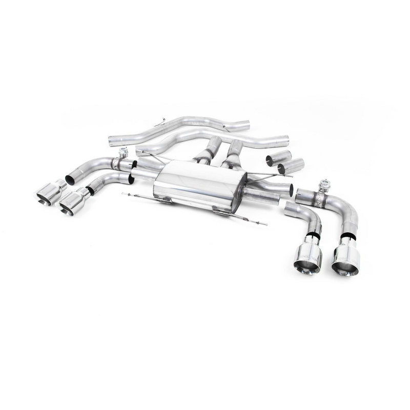 Cat-Back Milltek  2.75" Quad 100mm GT100 pour ALFA ROMEO GIULIA (952_)  2.9 Quadrifoglio (952AAM24) 510cv