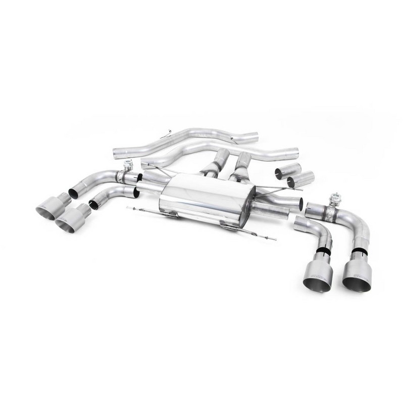 Cat-Back Milltek  2.75" Quad 100mm GT100 pour ALFA ROMEO GIULIA (952_)  2.9 Quadrifoglio (952AAM24) 510cv