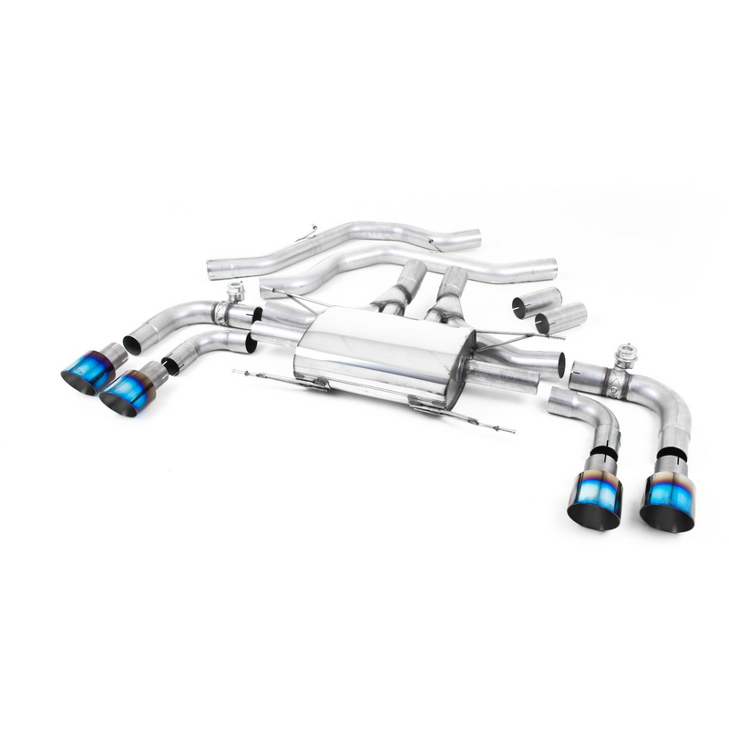 Cat-Back Milltek  2.75" Quad 100mm GT100 für ALFA ROMEO GIULIA (952_)  2.9 Quadrifoglio (952AAM24) 510ps