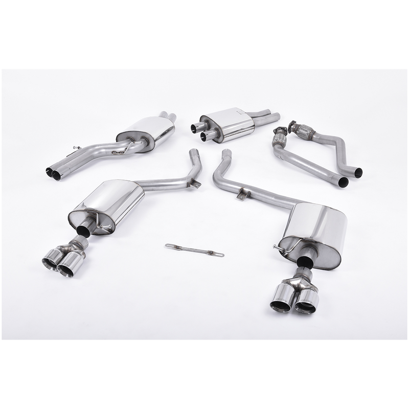Cat-Back Milltek  60.3 Twin 80mm GT-80 pour AUDI A4 B8 (8K2)  S4 quattro 333cv