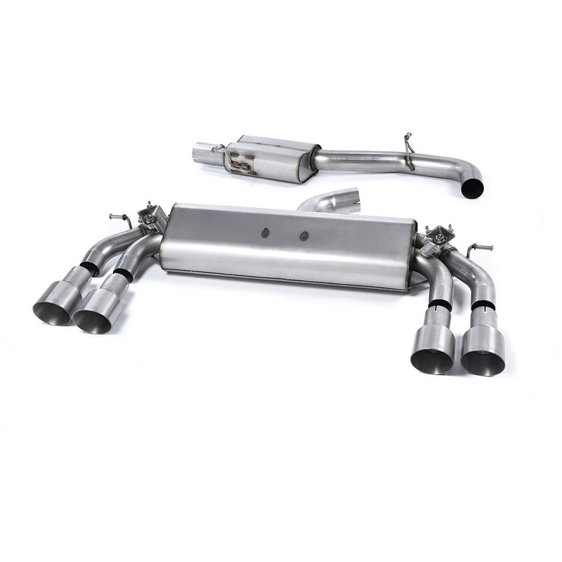 Cat-Back Milltek  3" Quad 100mm GT100 pour AUDI A3 Sportback (8VA, 8VF)  S3 quattro 300cv