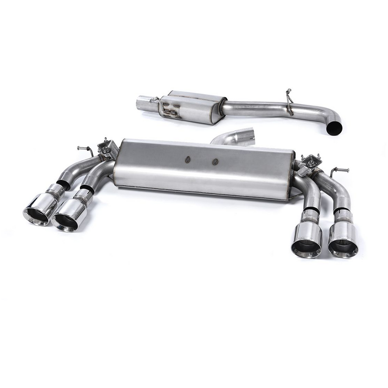 Cat-Back Milltek  3" Quad 100mm GT100 pour AUDI A3 Sportback (8VA, 8VF)  S3 quattro 300cv