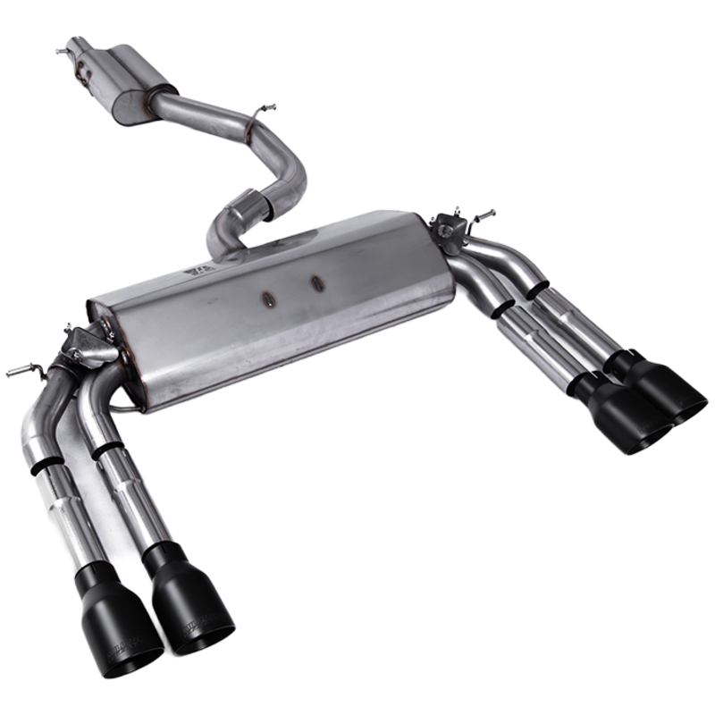Cat-Back Milltek  3" Quad 100mm GT100 pour AUDI A3 Limousine (8VS, 8VM)  S3 quattro 300cv
