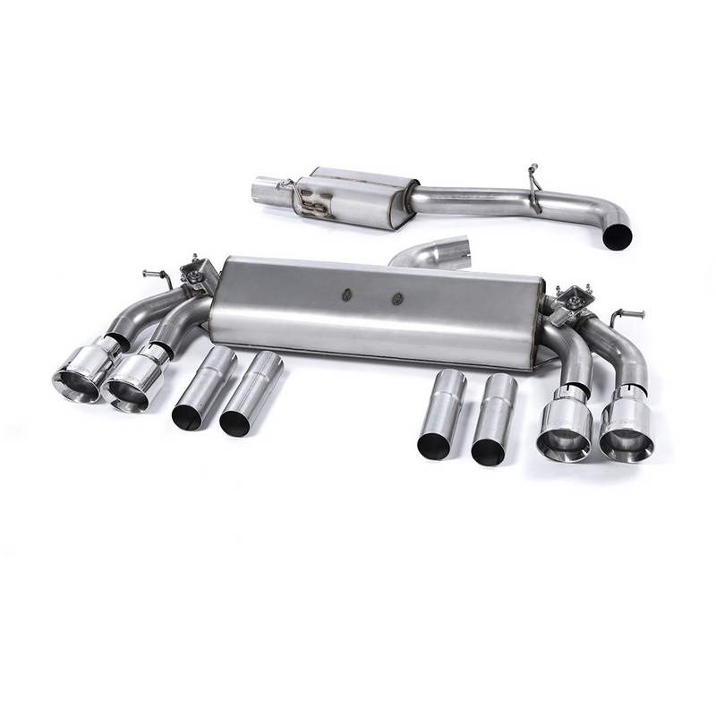 Cat-Back Milltek  3" Quad 100mm GT100 pour AUDI A3 Limousine (8VS, 8VM)  S3 quattro 300cv