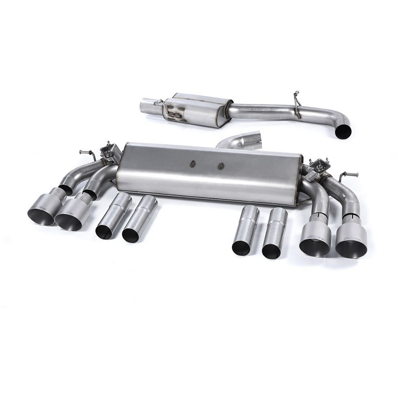 Cat-Back Milltek  3" Quad 100mm GT100 pour AUDI A3 Limousine (8VS, 8VM)  S3 quattro 300cv