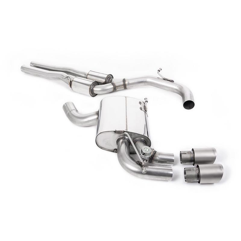 Cat-Back Milltek  3" Twin 90mm GT90 pour AUDI A3 Sportback (8PA)  RS3 quattro 340cv